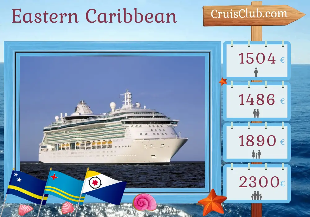 Kreuzfahrt in der östlichen Karibik ab Saint John an Bord des Schiffes Brilliance of the Seas mit Besuchen in Puerto Rico, Curaçao und Aruba für 8 Tage