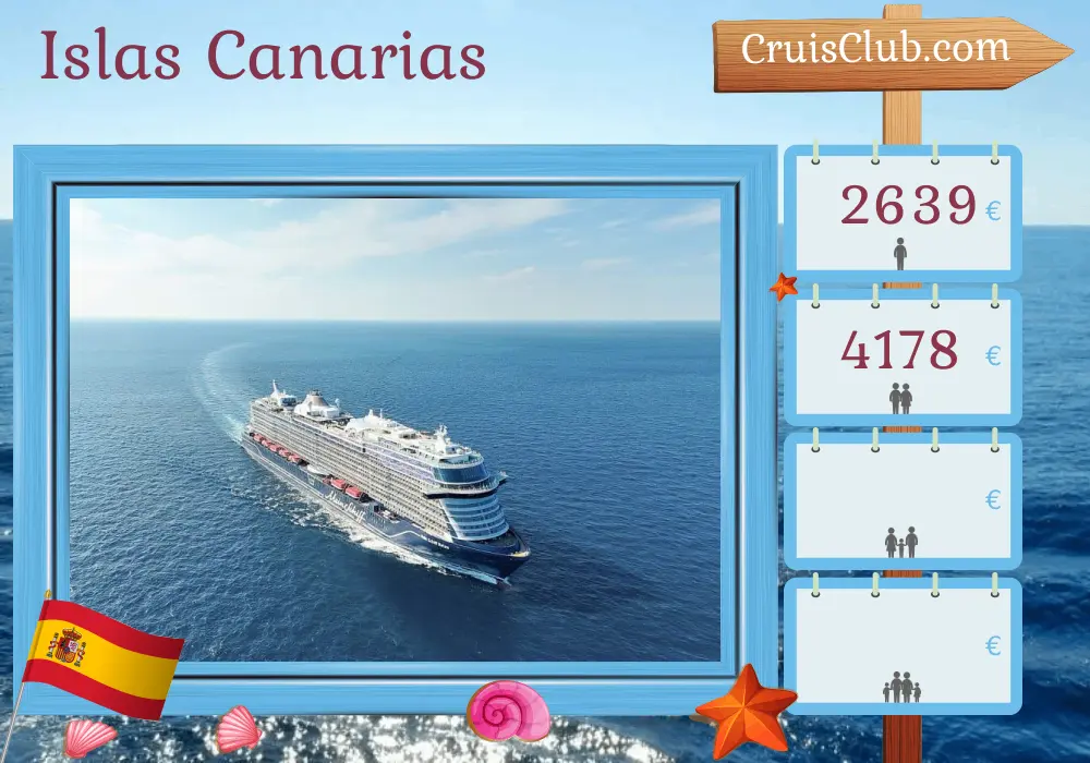 Crucero por las Islas Canarias desde Las Palmas a bordo del barco Mein Schiff Relax con visitas a España durante 8 días