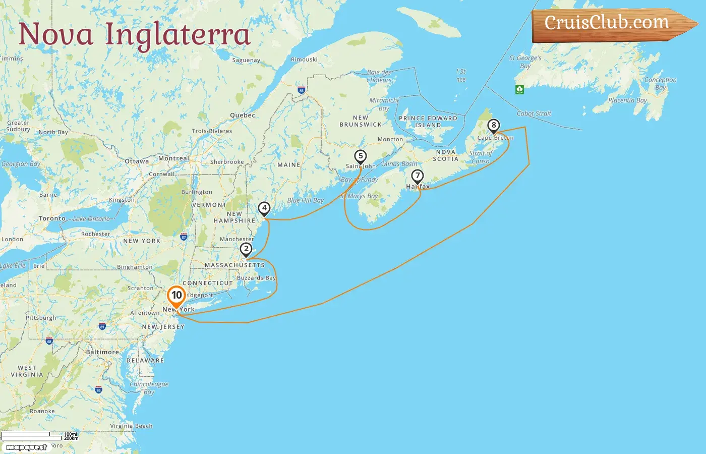 Cruzeiro na Nova Inglaterra partindo de Cape Liberty / Nova Iorque a bordo do navio Independence of the Seas com paradas nos Estados Unidos e Canadá por 10 dias