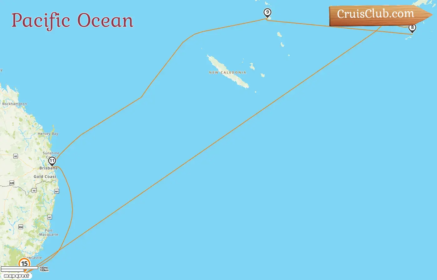 Cruise in the Pacific Ocean from Sydney aboard Grand Princess ship with visits to Australia, Fiji, and Vanuatu for 15 days