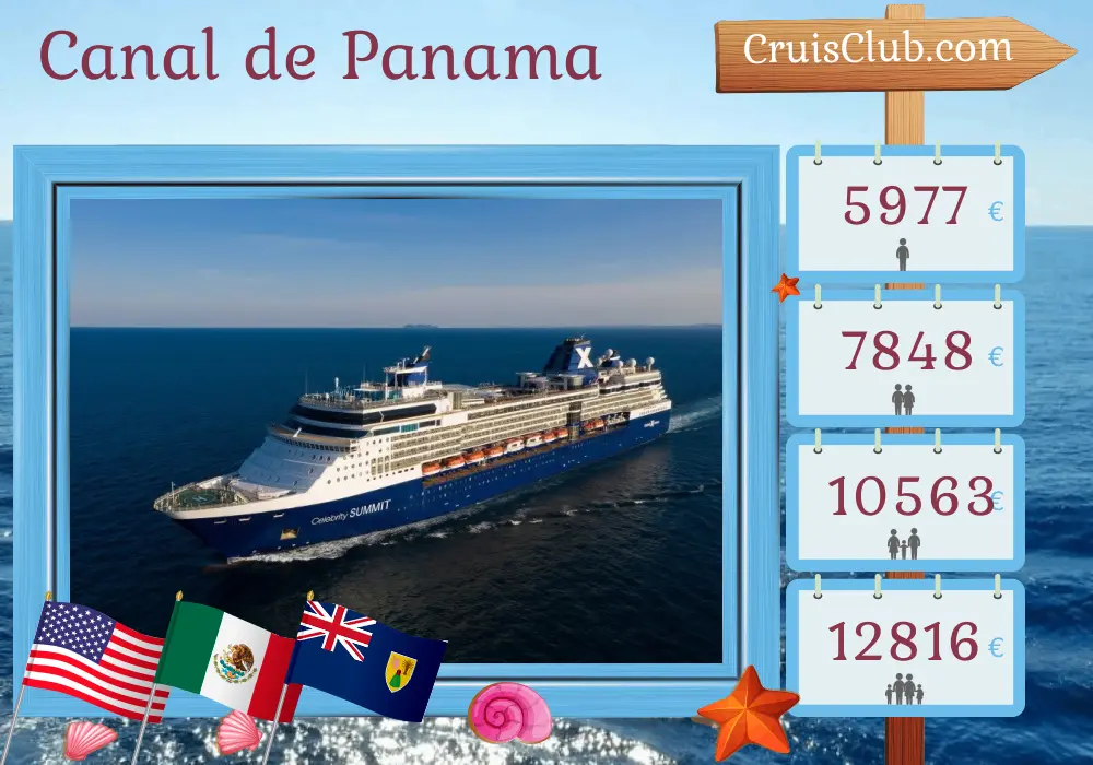 Croisière dans le canal de Panama de Los Angeles à Boston à bord du navire Celebrity Summit avec escales aux États-Unis, au Mexique, au Guatemala, au Costa Rica, au Panama et en Colombie pendant 19 jours