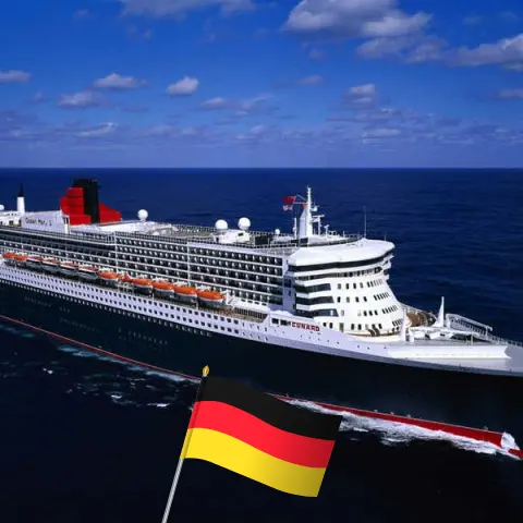 Cruise in the North Sea from Southampton to Hamburg aboard Queen Mary 2 ship with visits to Germany for 3 days